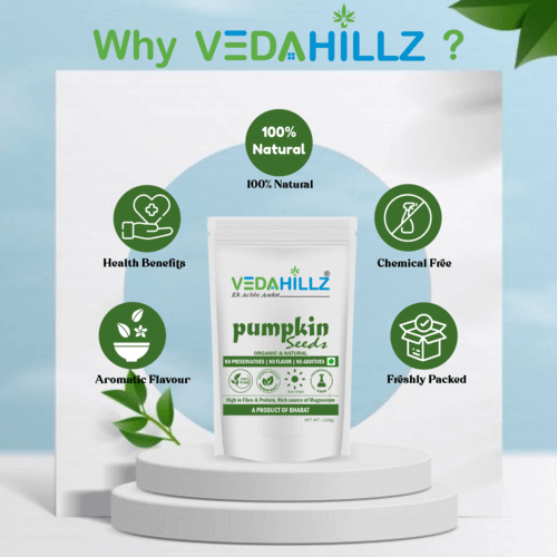 Vedahillz Organic Pumpkin Seeds Made from Carefully Selected Natural Seeds